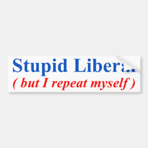 Dum liberal person bildekal