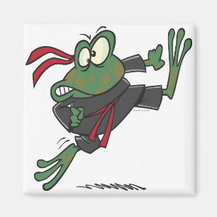dum ninja groda tecknad film magnet