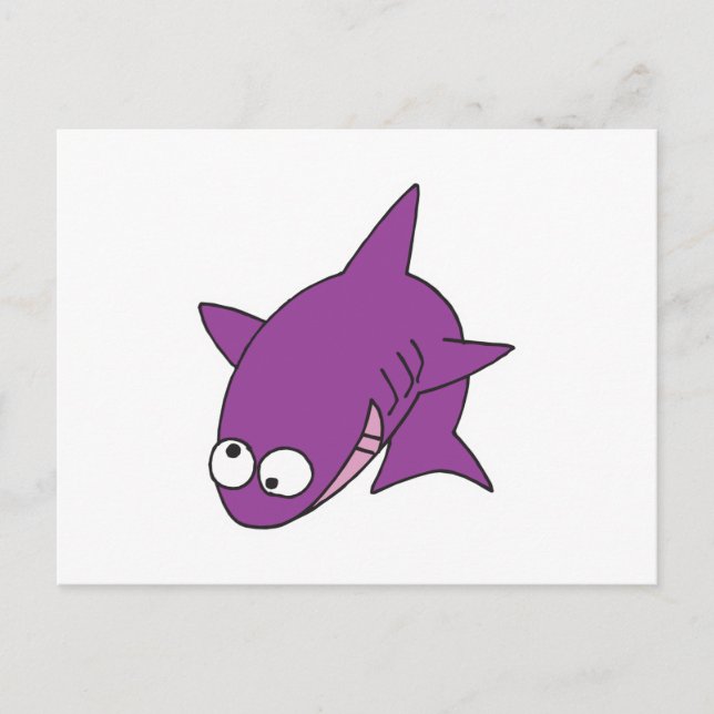 dum purple haj vykort (Framsida)