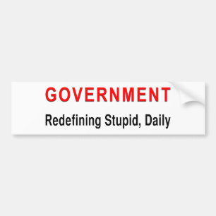 Dum regering bildekal