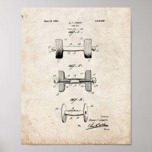 Dum-sätta en klocka på patent - gammal Look Poster
