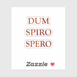 Dum spiro spero klistermärken