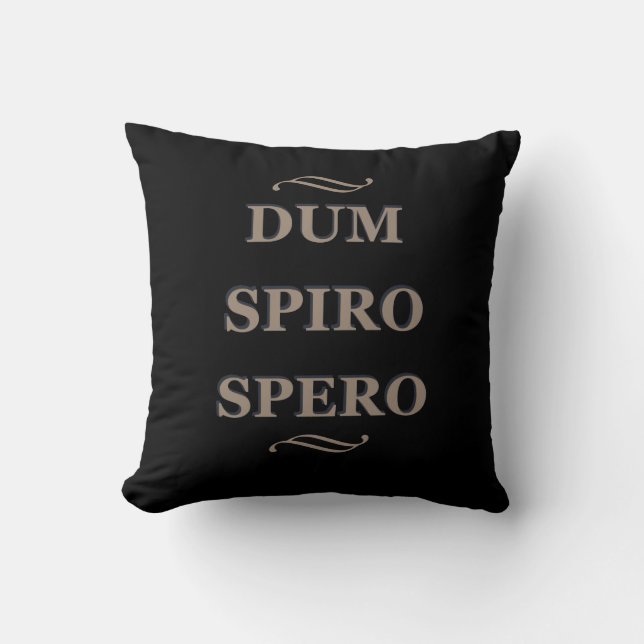 Dum spiro spero kudde (Framsida)
