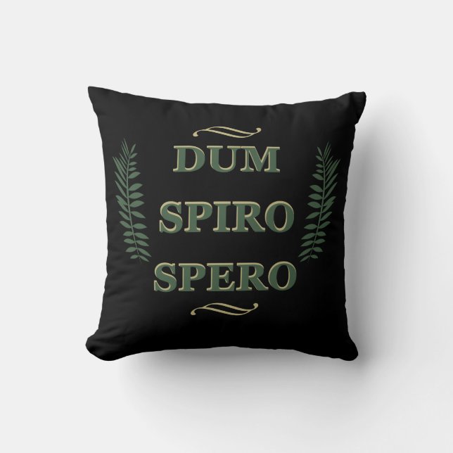Dum spiro spero kudde (Framsida)
