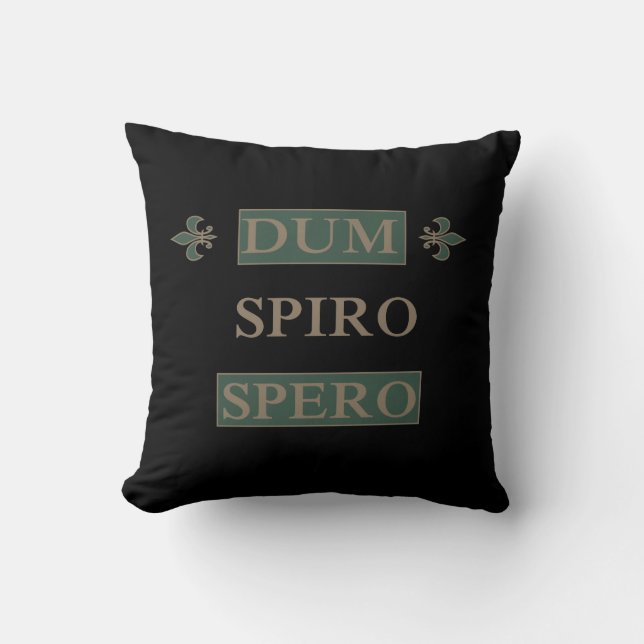 Dum spiro spero kudde (Framsida)