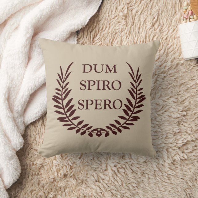 Dum spiro spero kudde (Filt)