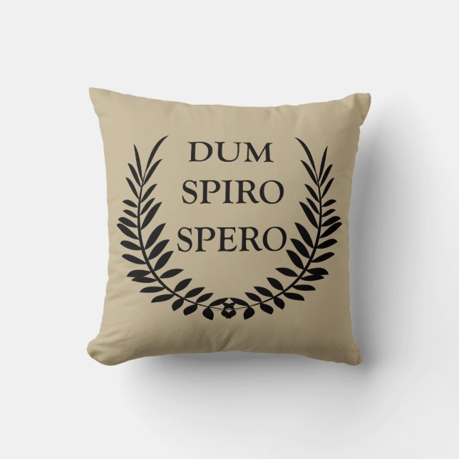 Dum spiro spero kudde (Framsida)