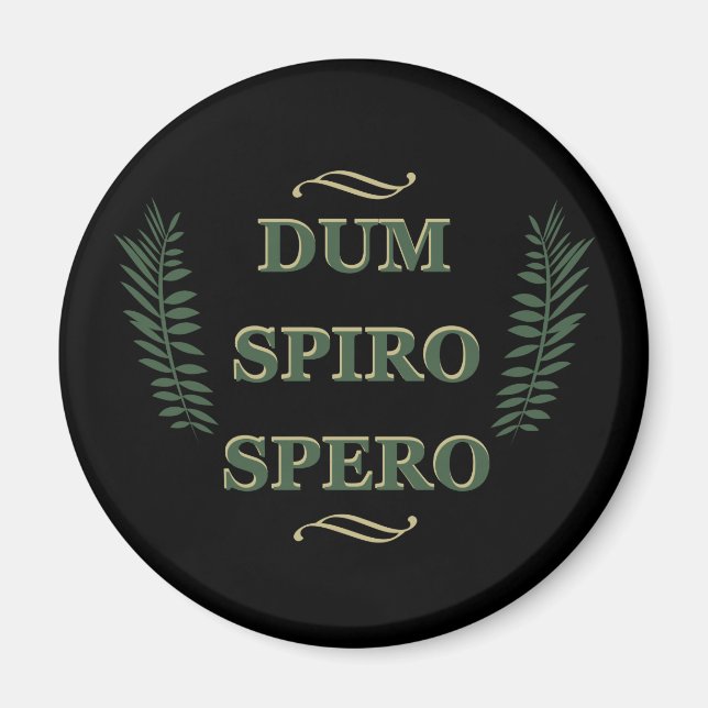 Dum spiro spero magnet (Framsidan)
