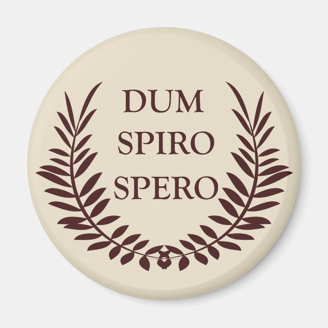 Dum spiro spero magnet (Framsidan)