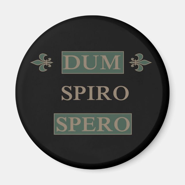 Dum spiro spero magnet (Framsidan)