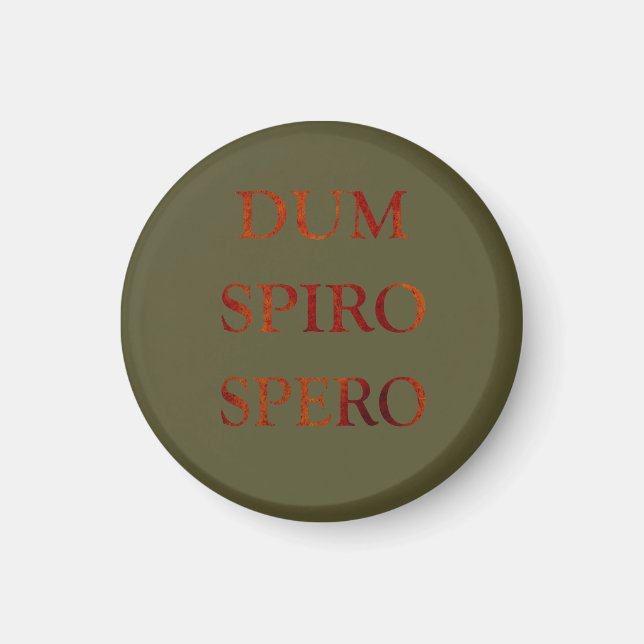 Dum spiro spero magnet (Framsidan)