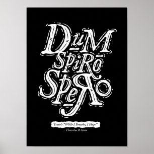 Dum Spiro Spero - Poster - Svart