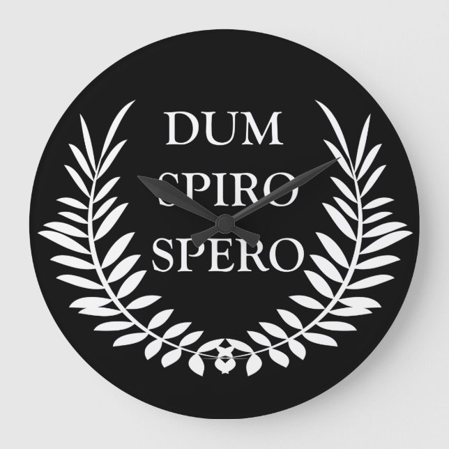 Dum spiro spero stor klocka (Framsida)