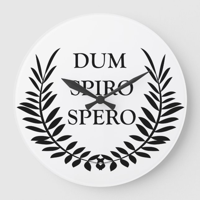 Dum spiro spero stor klocka (Framsida)