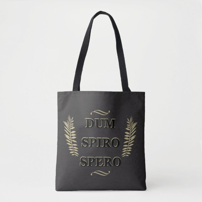 Dum spiro spero tygkasse (Framsida)