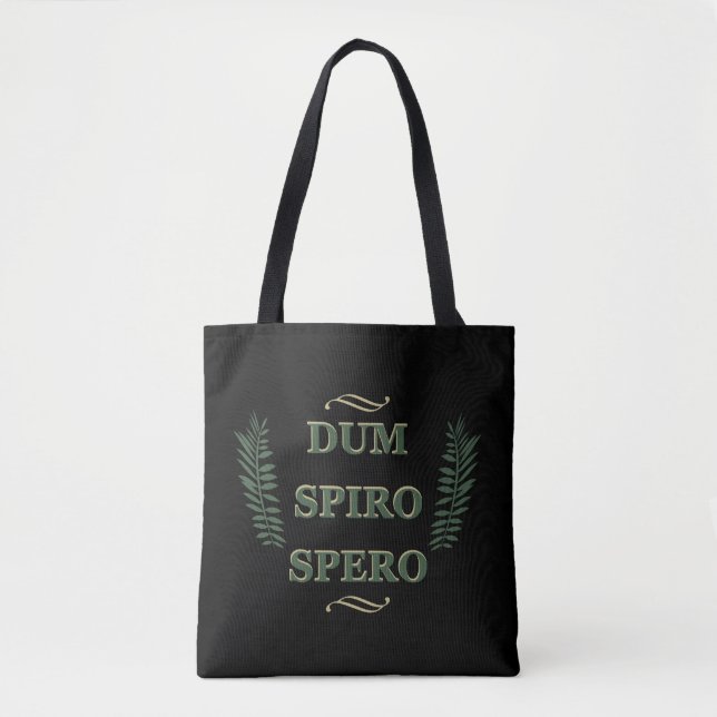 Dum spiro spero tygkasse (Framsida)