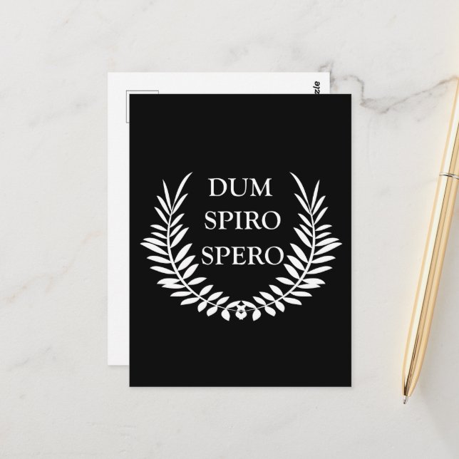 Dum spiro spero vykort (Fram/Back In Situ)