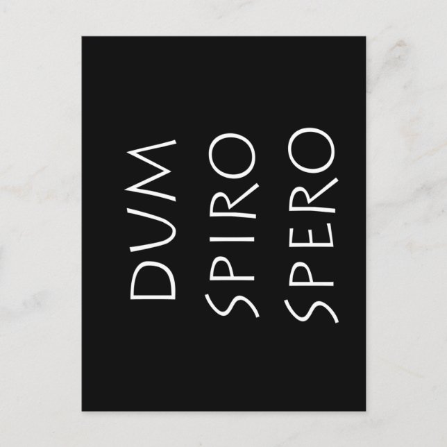 Dum spiro spero vykort (Framsida)