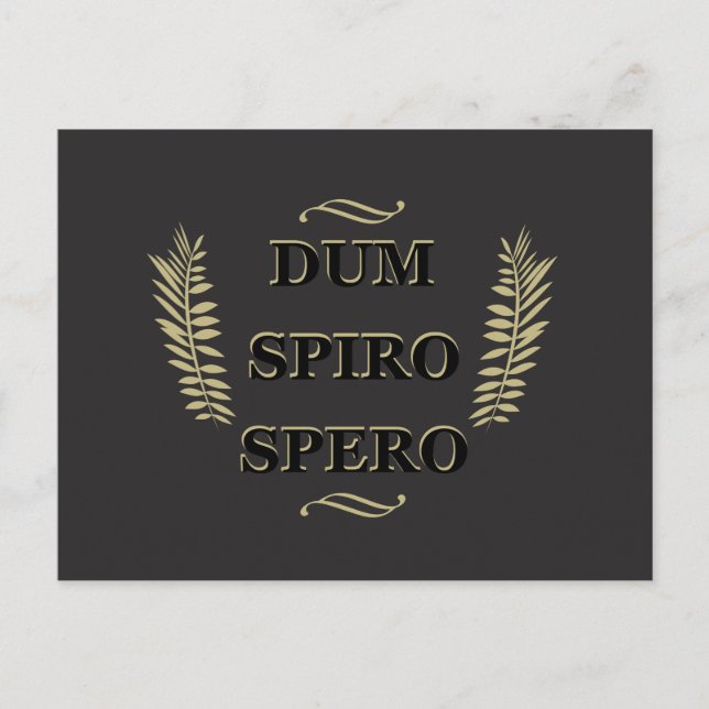 Dum spiro spero vykort (Framsida)