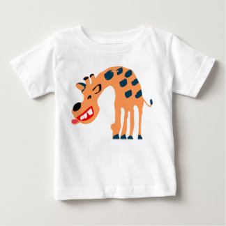 Dum tecknad giraff med blå fläckar illustration t shirt