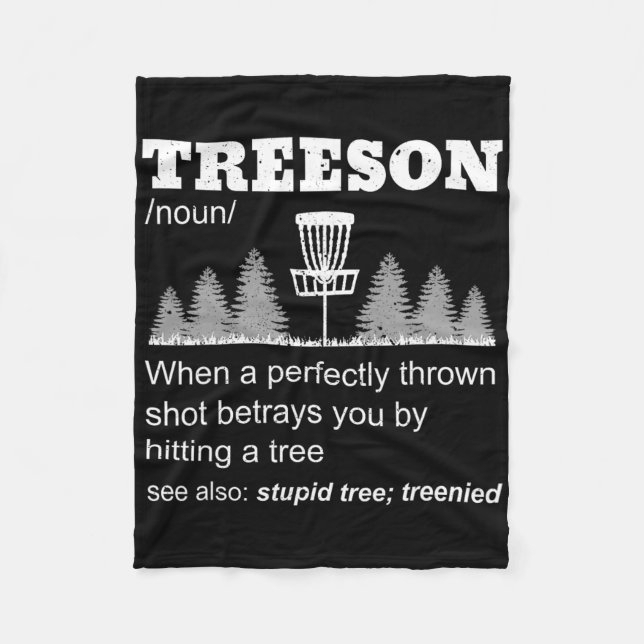 Dum Tee Rolig Discgolf Meme  Fleecefilt (Framsidan)