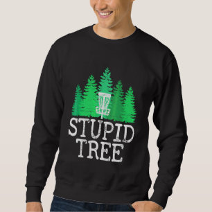 Dum Träd Disc Golf Disc Golf Spelare Grafisk Lång Ärmad Tröja
