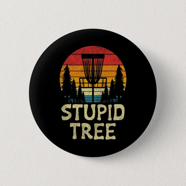 Dum Träd Disc Golf Korg Retro Frisbee Golf Knapp (Framsida)