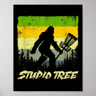 Dum Träd Disc Golf Rollig Frisbee Golf Poster