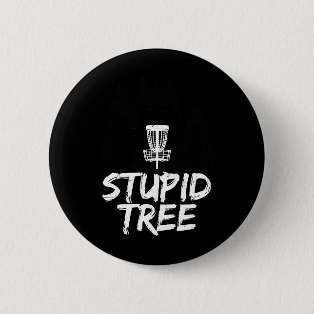 Dum Träd Disc Golf T Tröja Rolig Frisbee Golf T Knapp (Framsida)