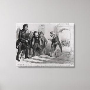 Dumas, Hugo et Balzac som söker deras erkännande Canvastryck
