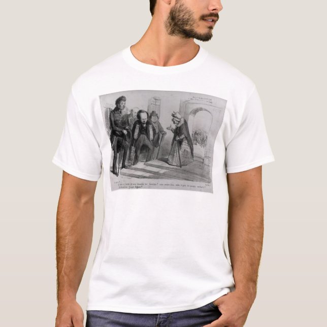 Dumas, Hugo et Balzac som söker deras erkännande T-shirt (Framsida)