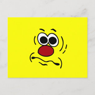 Dumb Ansikte Grumpey Vykort