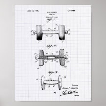 Dumbbell 1928 Patent Art - Led Peper