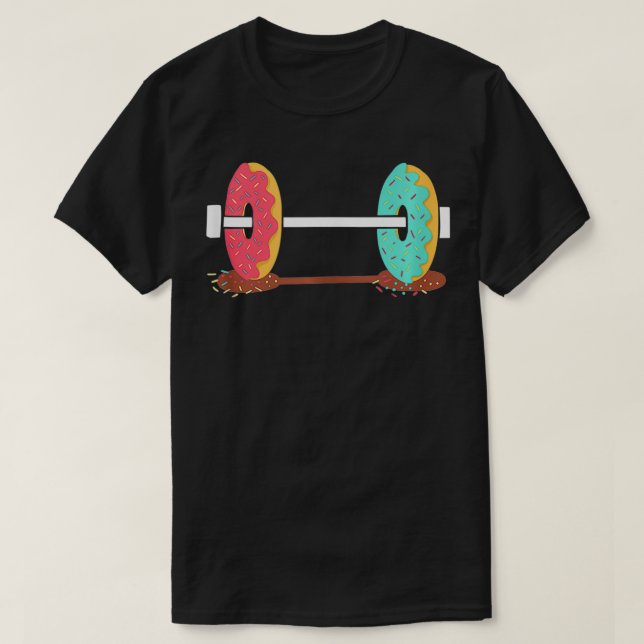 Dumbbell Donut Weights for Gym & Doughnuts Lover  T Shirt (Design framsida)