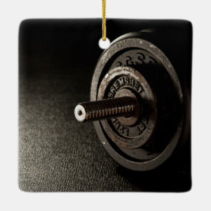 Dumbbell Julgransprydnad Keramik