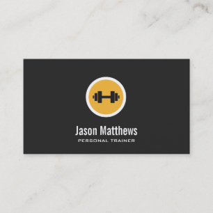 Dumbbell Logotyp, Personal Trainer, Fitness Gym 2 Visitkort