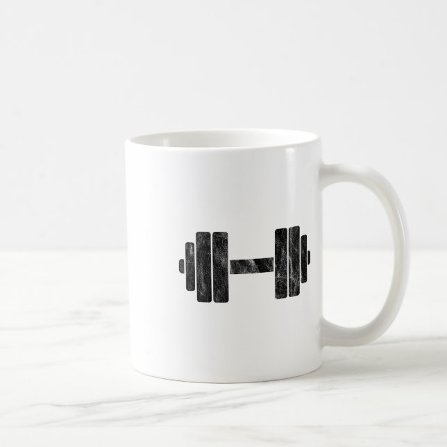 Dumbbell Minimalism - Viktlyftning Och Kroppsbygga Kaffemugg (Höger)