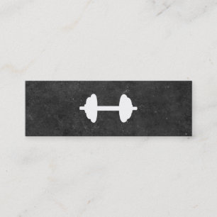 Dumbbell Personlig tränare (skiffer) Mini Visitkort