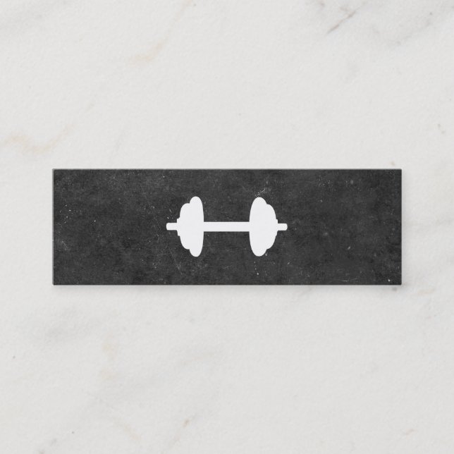 Dumbbell | Personlig tränare (skiffer) Mini Visitkort (Framsida)