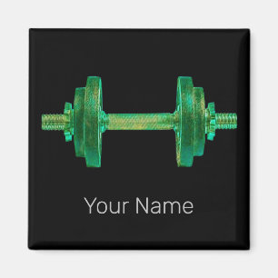 Dumbbell Retro Bodybuilding der Gym Fitness eller Magnet