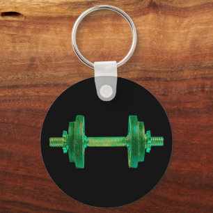 Dumbbell Retro Bodybuilding der Gym Fitness eller Nyckelring