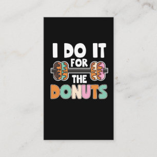 Dumbbell Weightlift Donut Dessert Gym Workout Visitkort