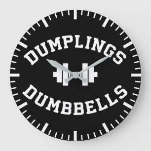 Dumbbellings and Dumplings - Funny Bulking Novelty Stor Klocka