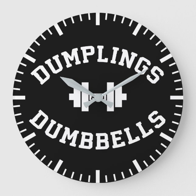 Dumbbellings and Dumplings - Funny Bulking Novelty Stor Klocka (Framsida)