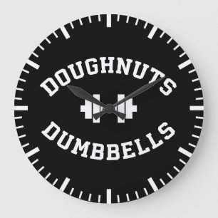 Dumbbells and Doughnut - Funny Gym Workout Stor Klocka