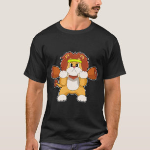 Dumbbells för utbildning av lejon styrka t shirt