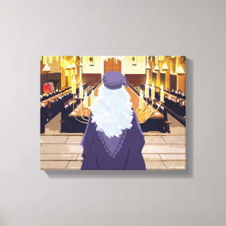 Dumbledore talar i Hogwarts stora sal Canvastryck