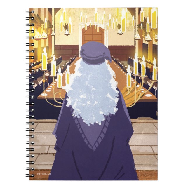 Dumbledore talar i Hogwarts Underbara hus Anteckningsbok (Framsidan)