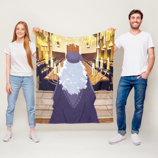 Dumbledore talar i Hogwarts Underbara hus Fleecefilt (På plats)