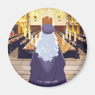 Dumbledore talar i Hogwarts Underbara hus Magnet